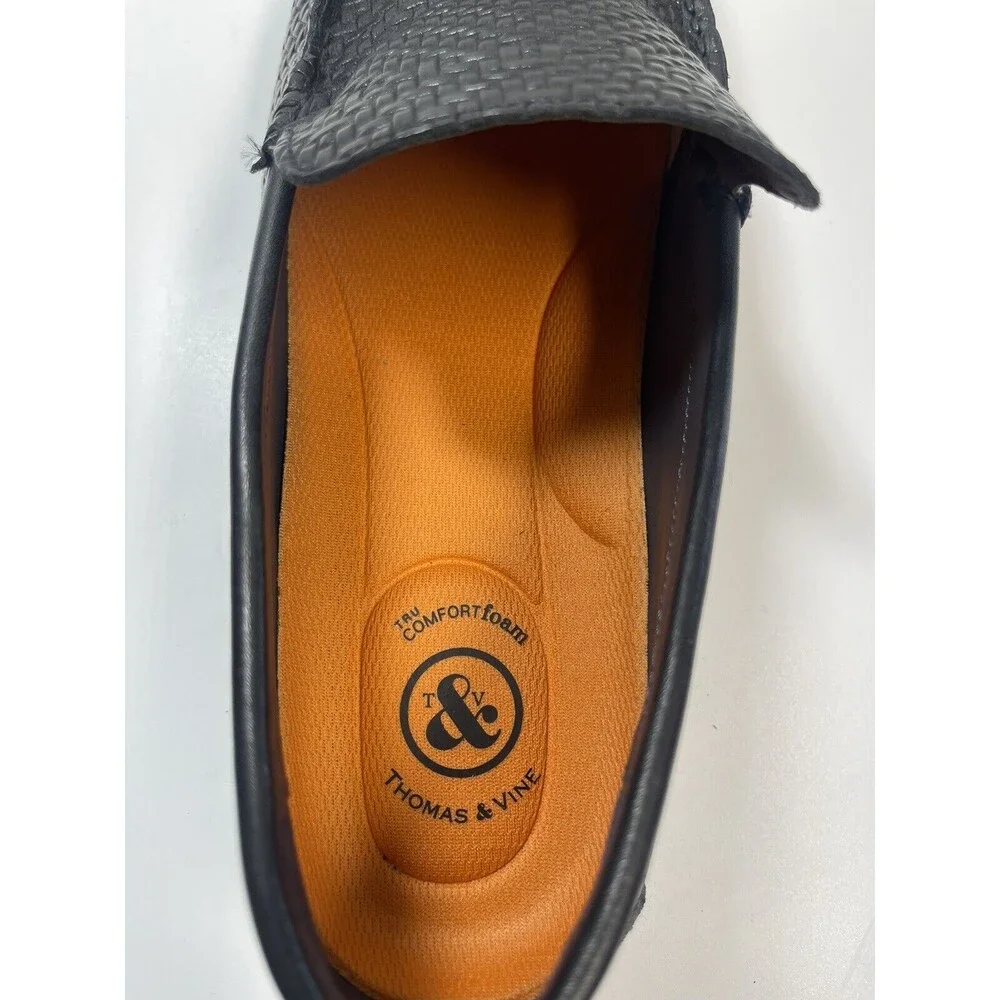 Thomas & Vine Carter Leather Driving Loafer In Black Sz 10.5 New W/O Tag